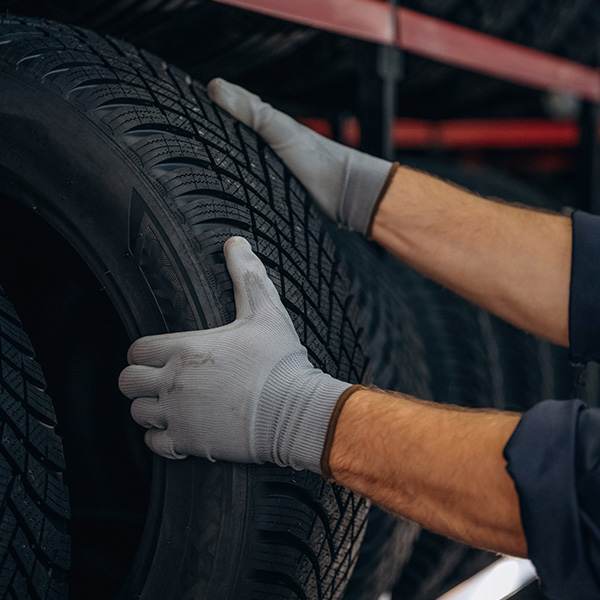 Man worker is maintenance station with wheels
