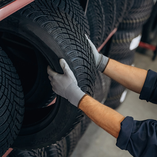 Man worker is maintenance station with wheels